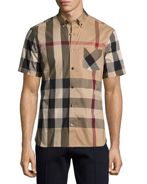 burberry short sleeve shirt sale|burberry men's shirts outlet.